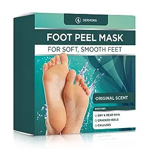 Get ready to peel your way to baby soft feet with DERMORA Foot Peel Mask! I