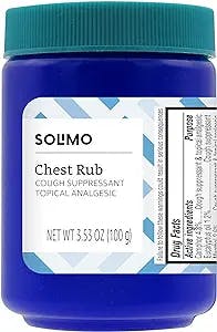 Get Rid of Your Cough with Amazon Brand - Solimo Chest Rub Cough Suppressant and Topical Analgesic!